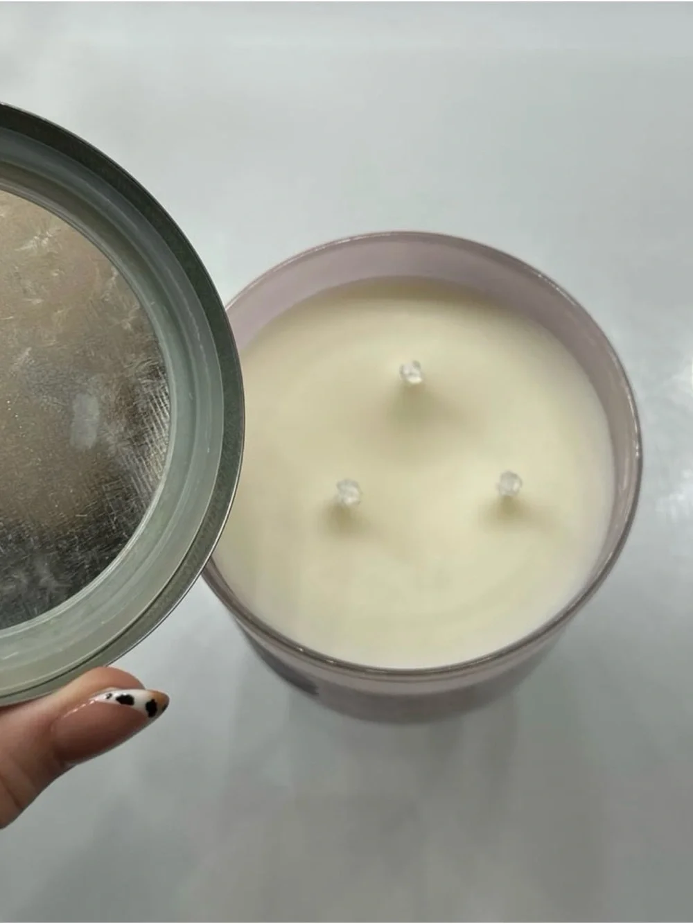 Bath & Body Works Lavender Marshmallow Candle - Lavender & Pink